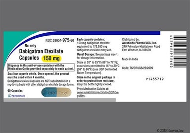 Blue And White Dab 150 - Dabigatran Etexilate 150mg Capsule
