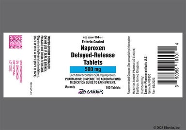 White Oblong Npr Ec 500 - Naproxen 500mg Delayed-Release Tablet