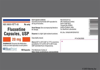 Green And White E 91 - Fluoxetine Hydrochloride 20mg Capsule