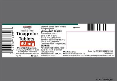 Yellow Round F37 - Ticagrelor 90mg Tablet