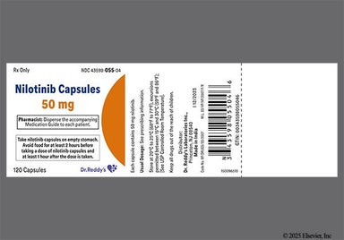 Red, Yellow Capsule RDY 50 - Nilotinib 50mg Capsule