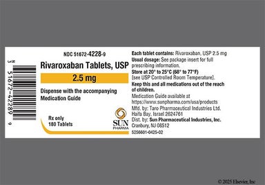 Yellow Round 2.5 And Logo - Rivaroxaban 2.5mg Tablet
