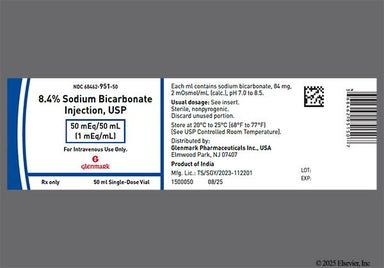 colorless - Sodium Bicarbonate 8.4% 50mEq/50mL Solution for Injection