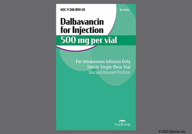 yellow - Dalbavancin 500mg Powder for Injection