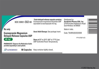 White I82 - Esomeprazole Magnesium 40mg Delayed-Release Capsule