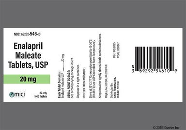 Beige Round W 926 - Enalapril Maleate 20mg Tablet