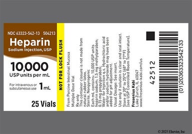 yellow - Heparin Sodium 10,000unit/mL Solution for Injection