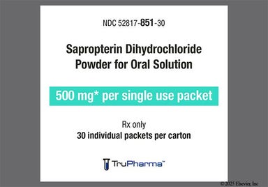 yellow - Sapropterin Dihydrochloride 500mg Powder for Solution