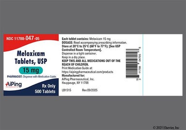 Yellow Oblong B419 - Meloxicam 15mg Tablet