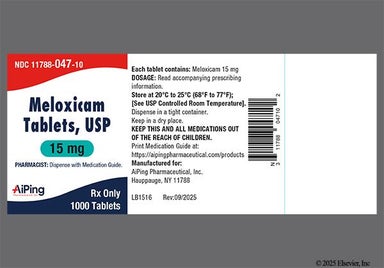 Yellow Oblong B419 - Meloxicam 15mg Tablet