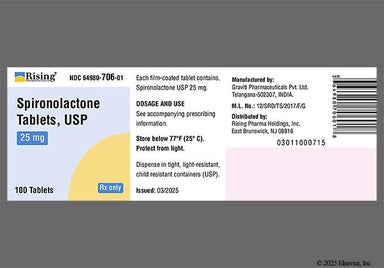 Yellow Round 54 - Spironolactone 25mg Tablet