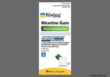 white square - Nicotine Polacrilex 2mg Chewing Gum (Mint)