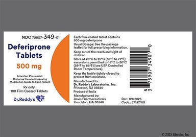 White Oblong A 66 - Deferiprone 500mg Tablet