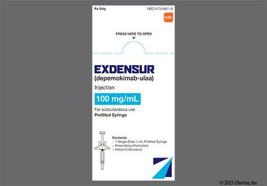 brown - EXDENSUR 100mg/mL Prefilled Syringe Solution for Injection
