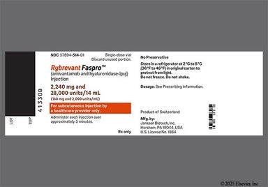 Yellow Not applicable - Rybrevant Faspro 2,240mg-28,000units/14mL Solution for Injection
