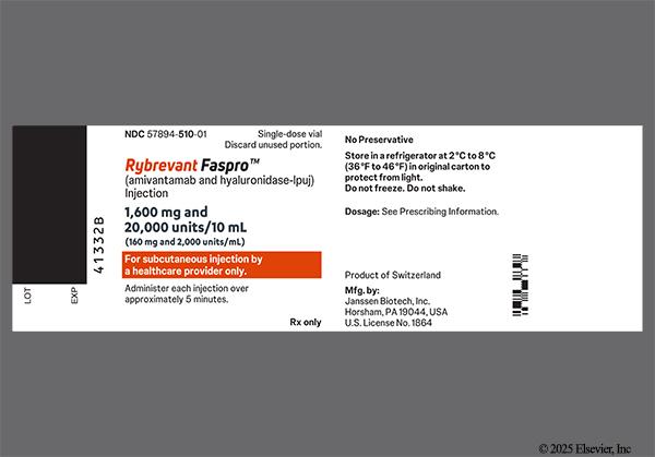 yellow - Rybrevant Faspro 1,600mg-20,000units/10mL Solution for Injection