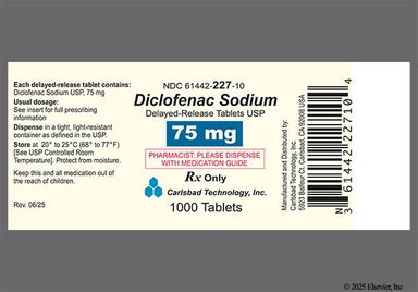 White Round 7 - Diclofenac Sodium 75mg Delayed-Release Tablet