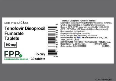 Blue Oval 32 - Tenofovir Disoproxil Fumarate 300mg Tablet