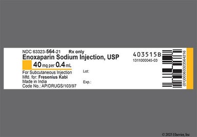 yellow - Enoxaparin Sodium 40mg/0.4mL Solution for Injection
