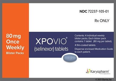 Blue Oval X80 - XPOVIO Tablet Once Weekly Blister Pack (80mg Weekly Dose)