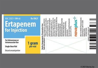 white - Ertapenem Sodium 1g Powder for Injection (NOVAPLUS)
