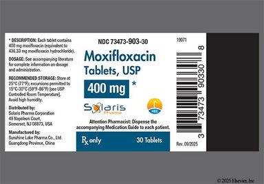 White Oblong S9 - Moxifloxacin Hydrochloride 400mg Tablet