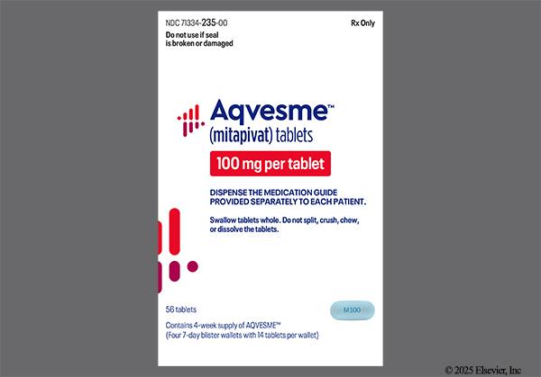 Blue Oblong M100 - Aqvesme 100mg Tablet