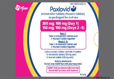 White Oblong H And R9 - Paxlovid 150mg-100mg Tablet (Dose Pack)