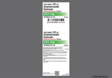 White Round 435 - Acamprosate Calcium 333mg Delayed-Release Tablet