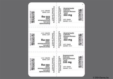White Round 435 - Acamprosate Calcium 333mg Delayed-Release Tablet