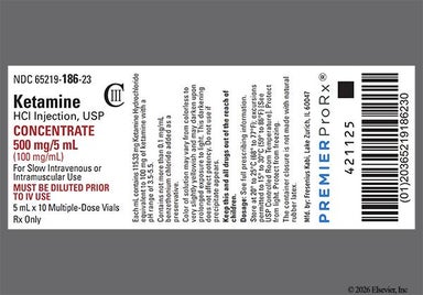 yellow - Ketamine Hydrochloride 500mg/5mL Solution for Injection (PREMIER ProRx)