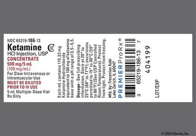 yellow - Ketamine Hydrochloride 500mg/5mL Solution for Injection (PREMIER ProRx)