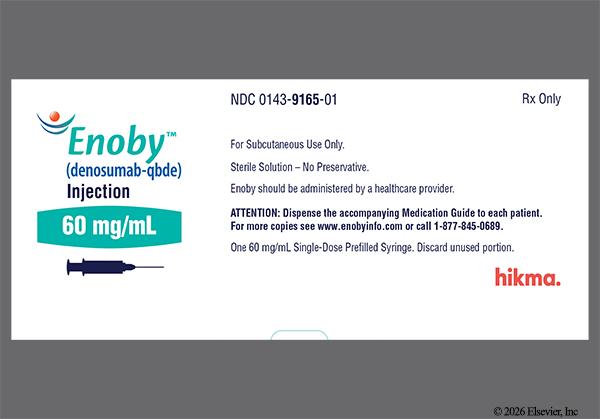 yellow - Enoby 60mg/mL Prefilled Syringe Solution for Injection