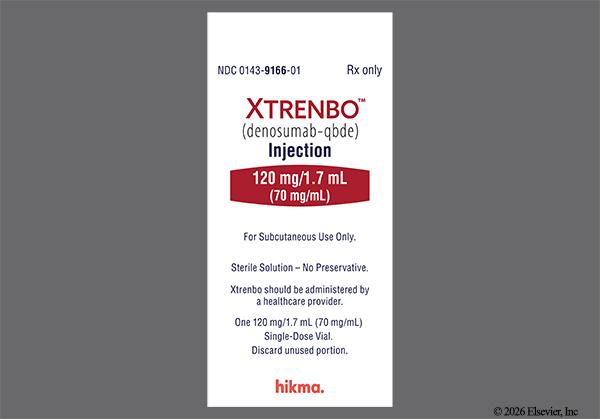 yellow - XTRENBO 120mg/1.7mL Solution for Injection