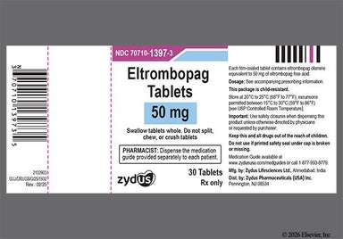 Blue Round Ll2 - Eltrombopag Olamine 50mg Tablet