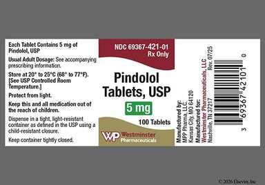White Round P 5 And N - Pindolol 5mg Tablet