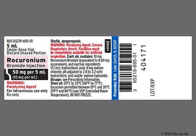 yellow-orange - Rocuronium Bromide 50mg/5mL +RFID Solution for Injection