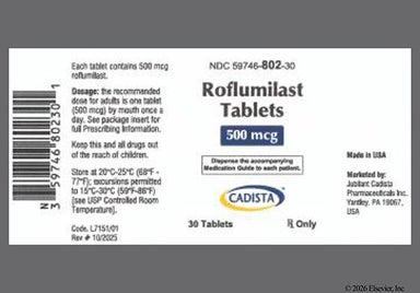 White Round R0.5 - Roflumilast 500mcg Tablet