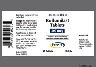 White Round R0.5 - Roflumilast 500mcg Tablet