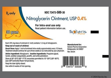 yellow - Nitroglycerin 0.4% Ointment