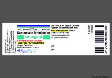 brown - Daptomycin 500mg Powder for Injection