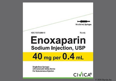 yellow - Enoxaparin Sodium 40mg/0.4mL Solution for Injection