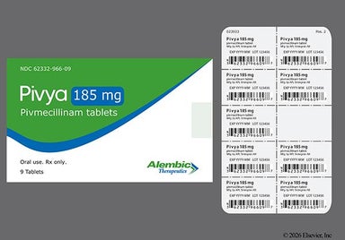 White Round P - Pivya 185mg Tablet