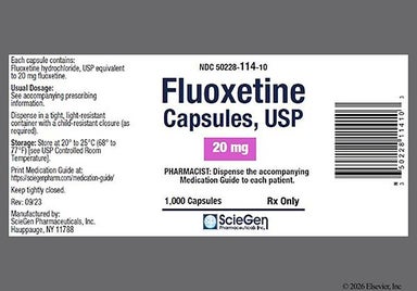 Blue And Green Sg 114 - Fluoxetine Hydrochloride 20mg Capsule