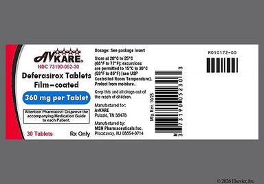 Yellow Oval D And 360 - Deferasirox 360mg Tablet