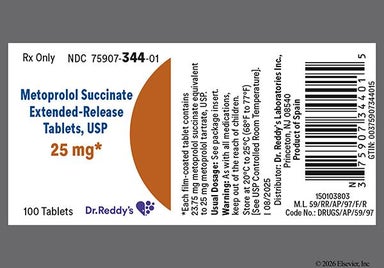 White Oval M 1 - Metoprolol Succinate 25mg Extended-Release Tablet
