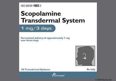 Tan Round Scopolamine 1 Mg/3 Days - Scopolamine 1mg/3 days Transdermal System
