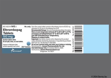 Blue Round A 26 - Eltrombopag Olamine 50mg Tablet