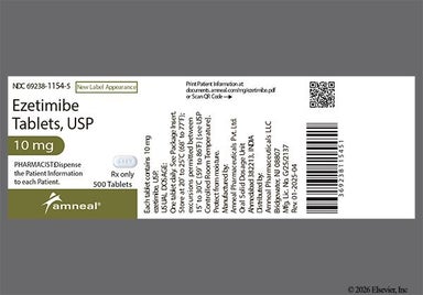 White Oblong Aa69 - Ezetimibe 10mg Tablet