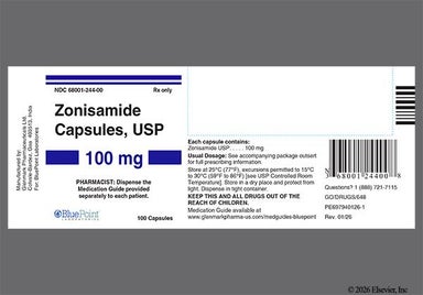 Green And White G 24 100 - Zonisamide 100mg Capsule